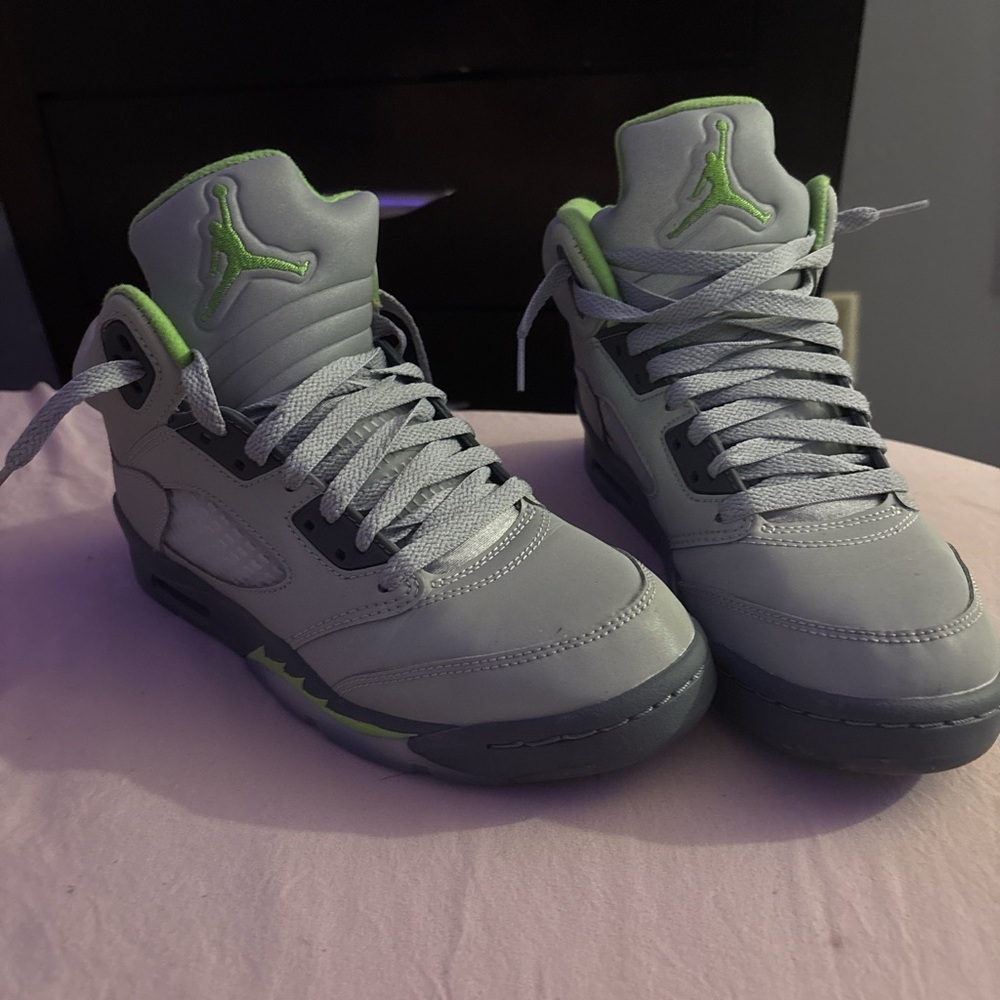 Air Jordan 5 Retro Green Glow Sneakers